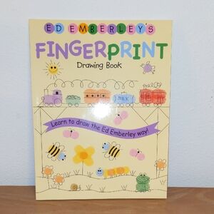 Ed Emberley Fingerprint Drawing Book Stamp Art Creative Ideas Kids Artistic New